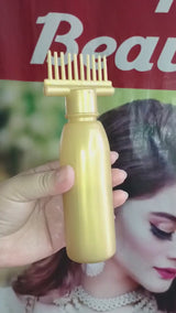Hair Oil Bottle With Comb | Best For Dandruff & Hair Fall | Anti Lice Comb