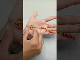 Bridal Nose Ring Nath Mahroon  With Chain