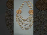 Finished White Pearl Kundan Mala Necklace