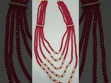 famous fashionable red pearl cyrstal mala