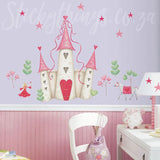 RANDWICK Castle Horse Flower Fairy Pattern Removable Wall Sticker Wallpaper Decor size 60x90  df5083