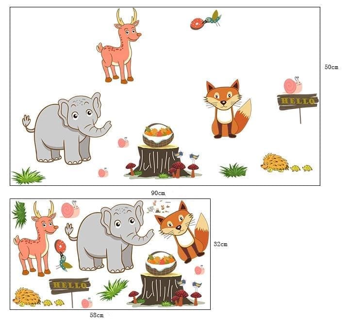 Forest Elephant Stickers size 58x32 dm3003