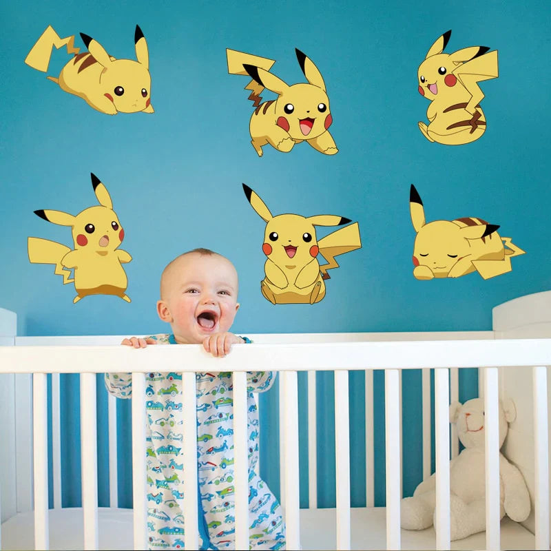 Pokemon Pikachu Wall Stickers size 45x60 ay607