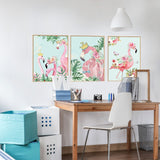 Flamingo photo frame decorative stickers Study room size 60x90 sk9315  kids Sticker