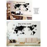 AY9133 New arrive Map of the World Wall sticker Black Large Vinyl Wall Decal Sticker Home decor