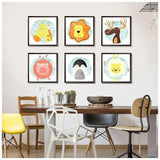 3D Kids Room Bedroom Living Room Painting Lion Giraffe Others Animals Wall Stickers