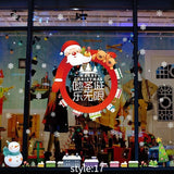 Home Decor Decals Christmas Santa Claus Snowflake Window Glass