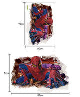 AY9269 3D Spiderman Floor Stickers wall Decals Removable PVC Superman Wall stickers Home Decor Mural Cartoon Decor