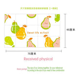 Pear Fruit Kitchen Decor Oil Proof High temperature Resistant Aluminum Foil Removable Tile Wall Stickers