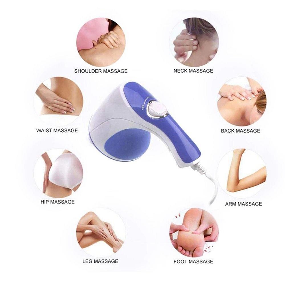 4 in 1 Relax &amp; Spin Tone Vibration Electric Massager  / Electronic Relax and Spin Body Massager with Different Heads