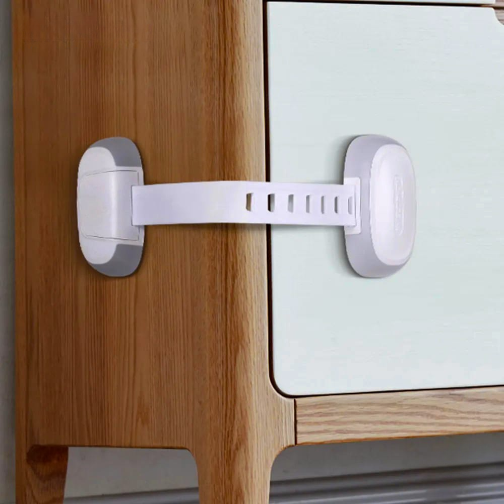 Adjustable Multi purpose lock  Baby Safety Kid Safety Lock Baby Proof Security Protector Drawer Door Cabinet Lock No Punching Plastic Protection Kids Safety Door Lock
