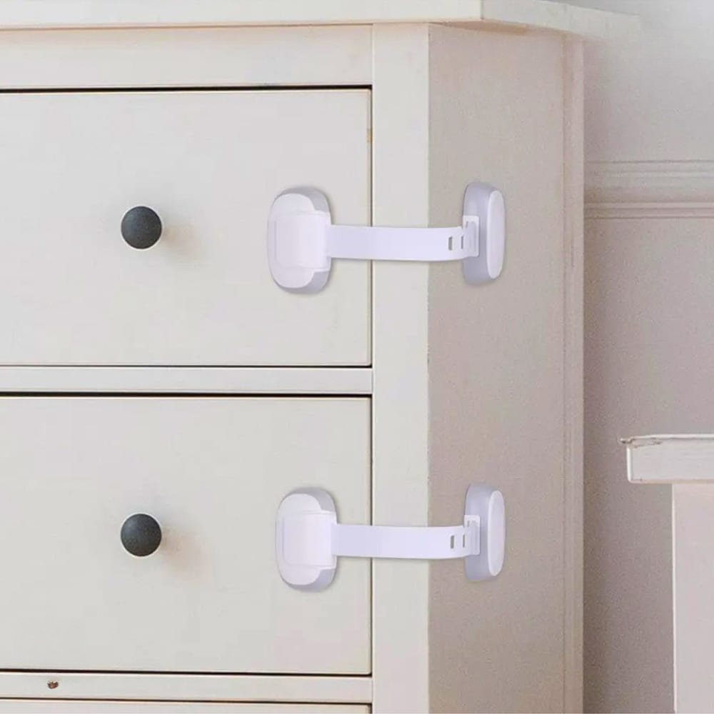 Adjustable Multi purpose lock  Baby Safety Kid Safety Lock Baby Proof Security Protector Drawer Door Cabinet Lock No Punching Plastic Protection Kids Safety Door Lock