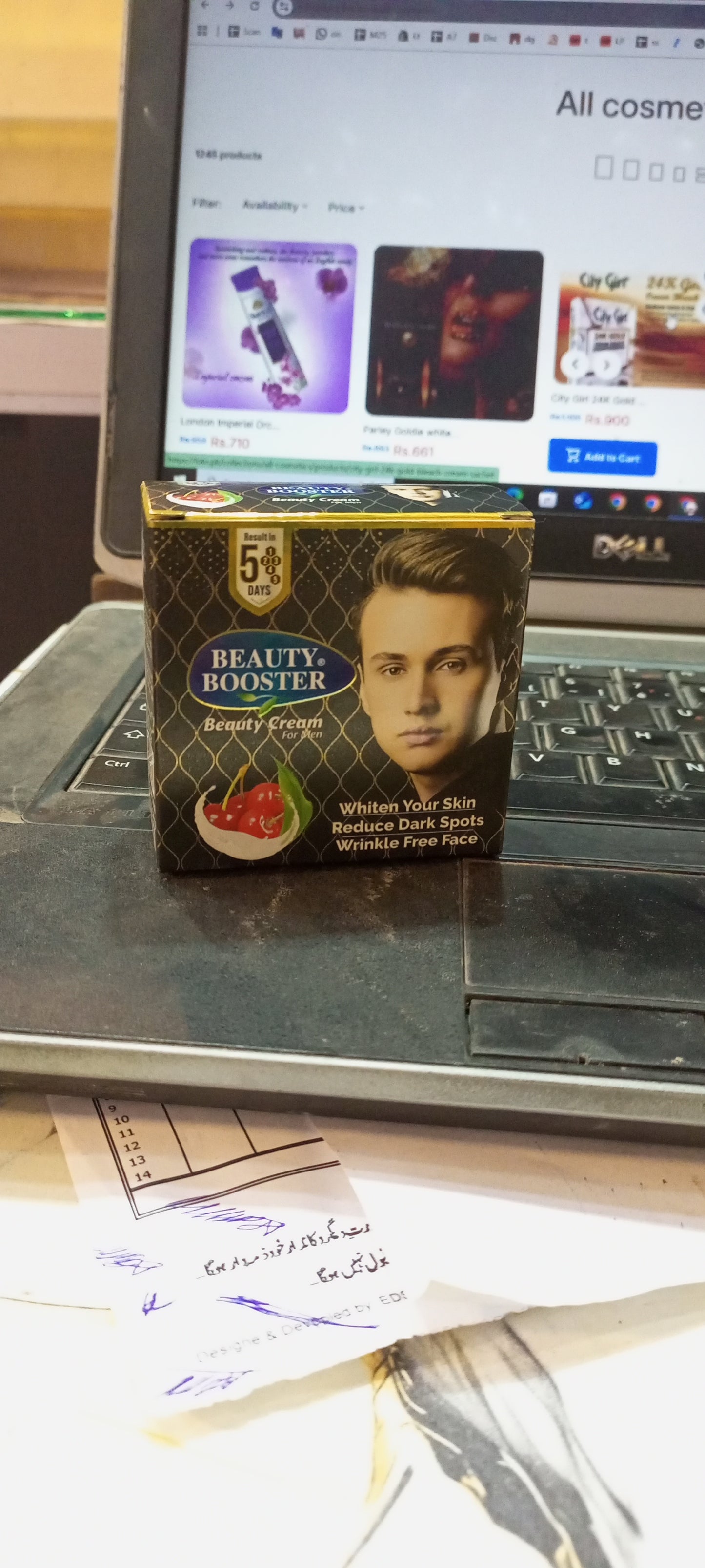 Beauty booster whitening cream for man