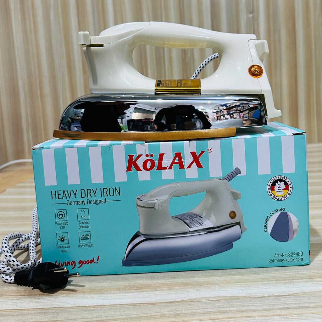 KoLAX Germany Heavy Dry Iron-822480 –1000-1200W Precision Performance with Classic Strength