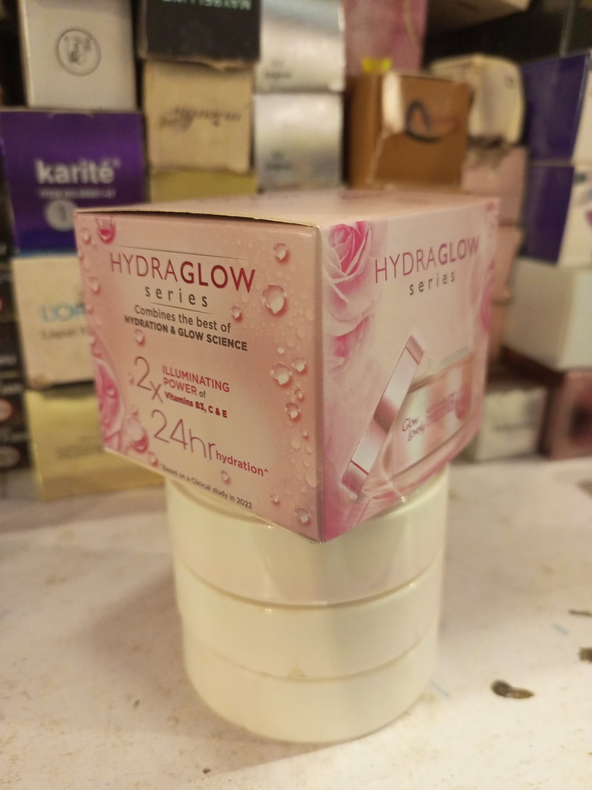 Glow& lovely hydraglow rose enrich serum cream  water light glow formula