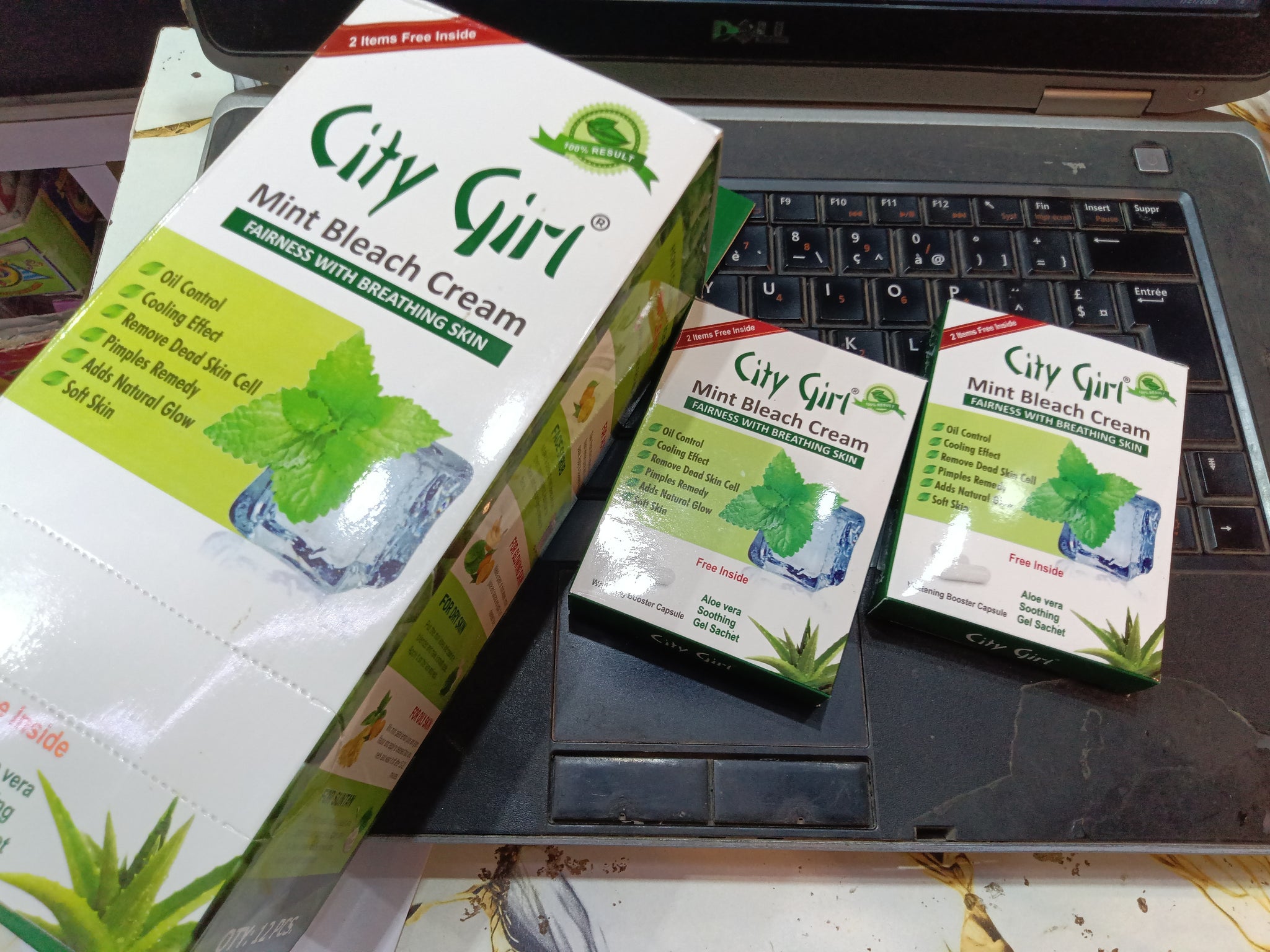 City girl mint bleach cream