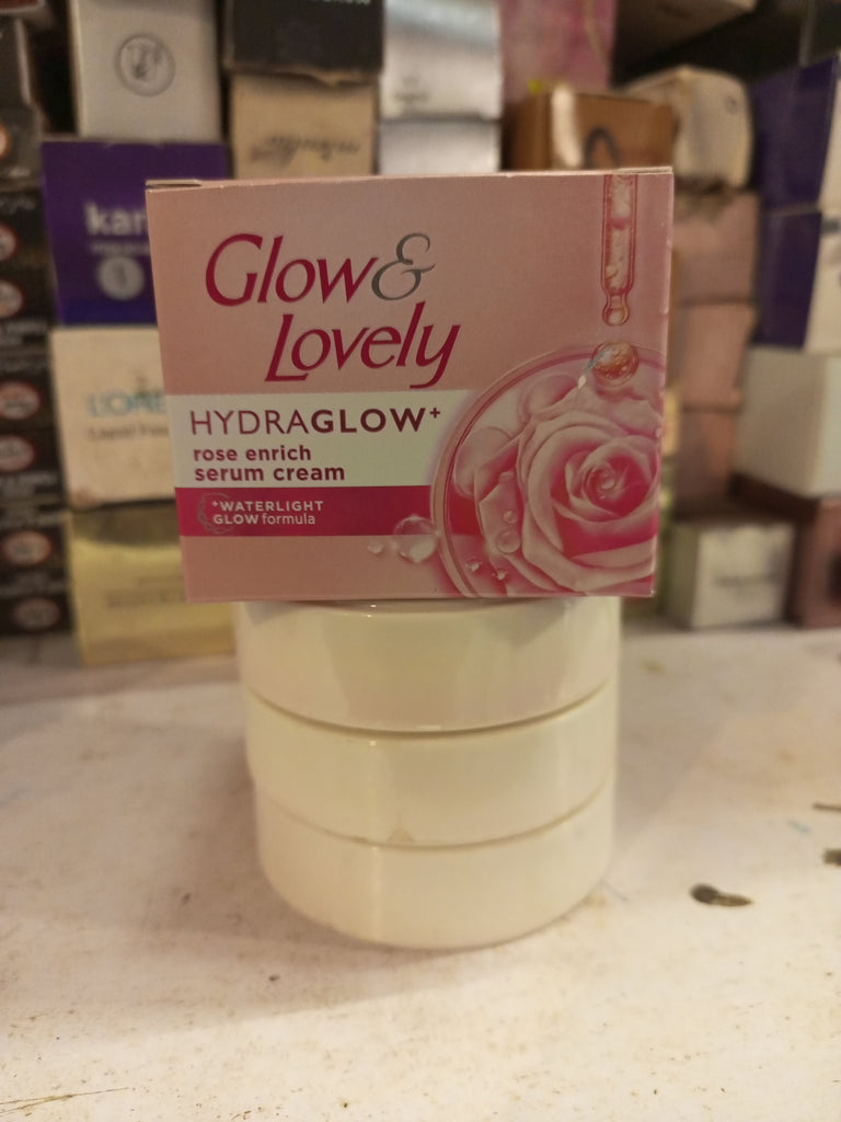 Glow& lovely hydraglow rose enrich serum cream  water light glow formula