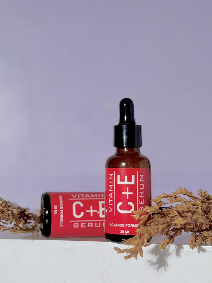 Nirvana Botanics Vitamin C + E Serum - 15ml | ANTI ACNE &amp; GLOWING SERUM VITAMIN C + E
