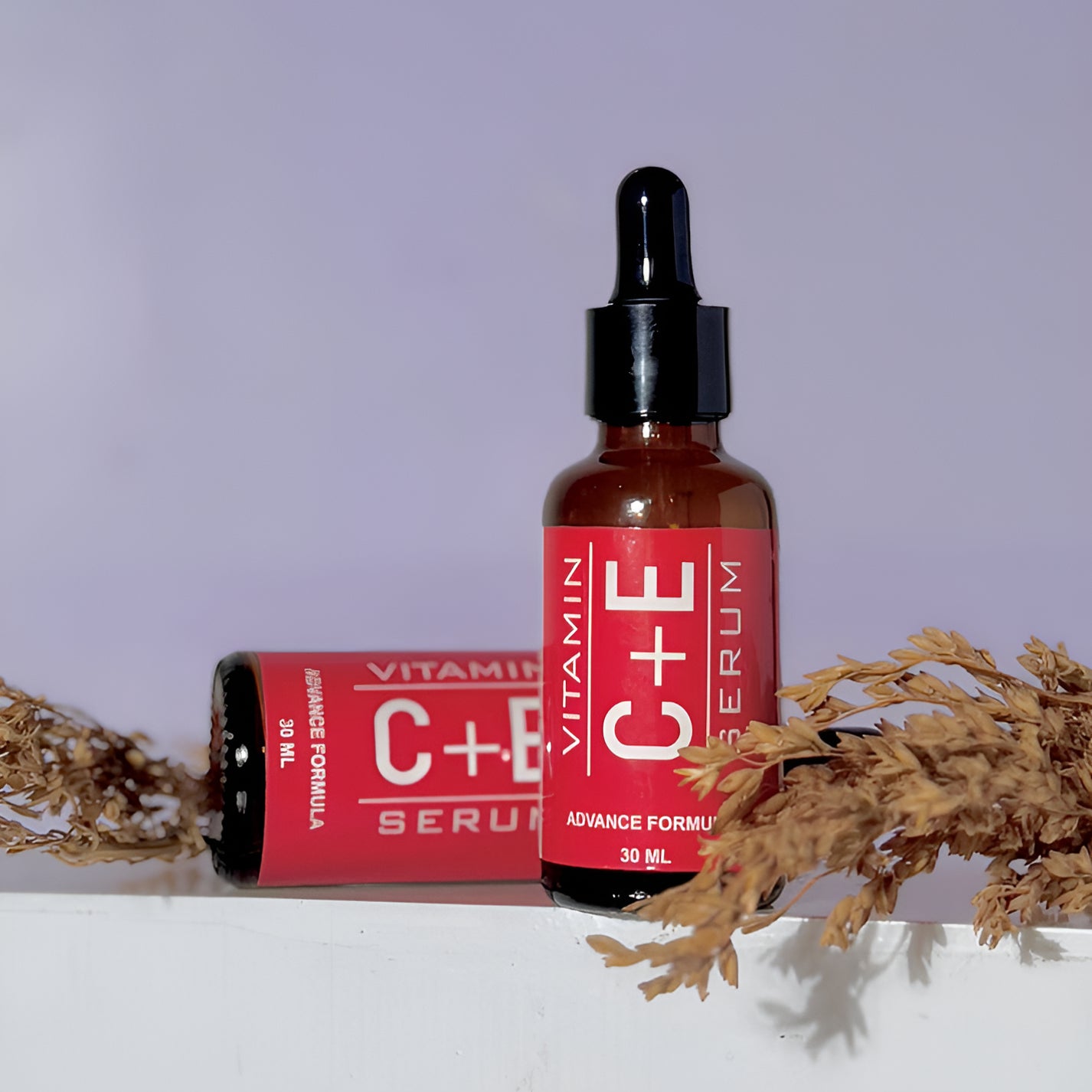 Nirvana Botanics Vitamin C + E Serum - 15ml | ANTI ACNE &amp; GLOWING SERUM VITAMIN C + E