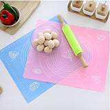 Silicone Rolling Mat with Measurements, Non Stick Fondant Baking Sheet for Roti, Chapati, Dough, Pastry & Cake Random Color Available