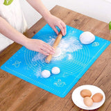 Silicone Rolling Mat with Measurements, Non Stick Fondant Baking Sheet for Roti, Chapati, Dough, Pastry & Cake Random Color Available