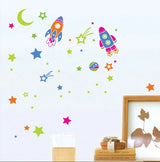 Really cute wall sticker with spaceships. size 50x70 dm570174