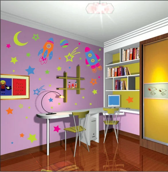 Really cute wall sticker with spaceships. size 50x70 dm570174