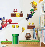 Super Mario Bros Wall Stickers Kids room Children room wallpaper Kindergarten classroom Mario wall sticker Living room dining room bedroom Mario wall sticker size 50x70  lm7008