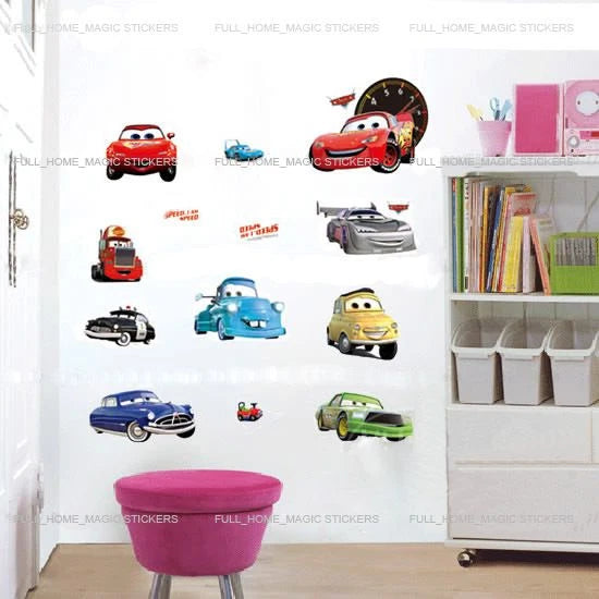 Disney Cars Wall Stickers Boys Bedroom Baby Nursery Decal Self Adhesive Sticker size 32x58 tc1088