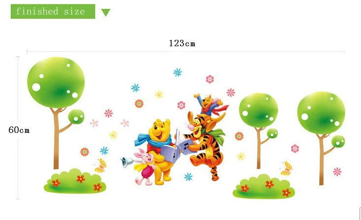 Wandtattoo Wandsticker Baby Winnie Pooh Tigger Wandaufkleber Disney Kinderzimmer size 60x90 dlx129l