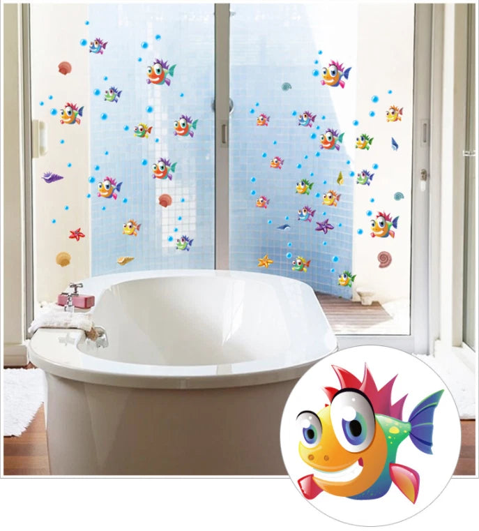 Underwater World Small Fish Wall Sticker Children Room Mural Decal Home Decor size 50x70 sk6019