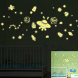 Illuminated sticker space mini blings starry sky wall sticker luminous stars sticker- size 20x30 xh0182c