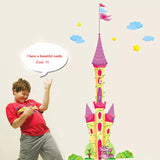 New Huge Princess Castle Wall Decal Removable Sticker Home Decor Kid's Bedroom Ay1916a