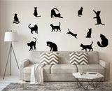 Funny Cats Wall Stickers Kids Decal Art Nursery Home Decor Children Decoration size 30x60cm  Xp8012