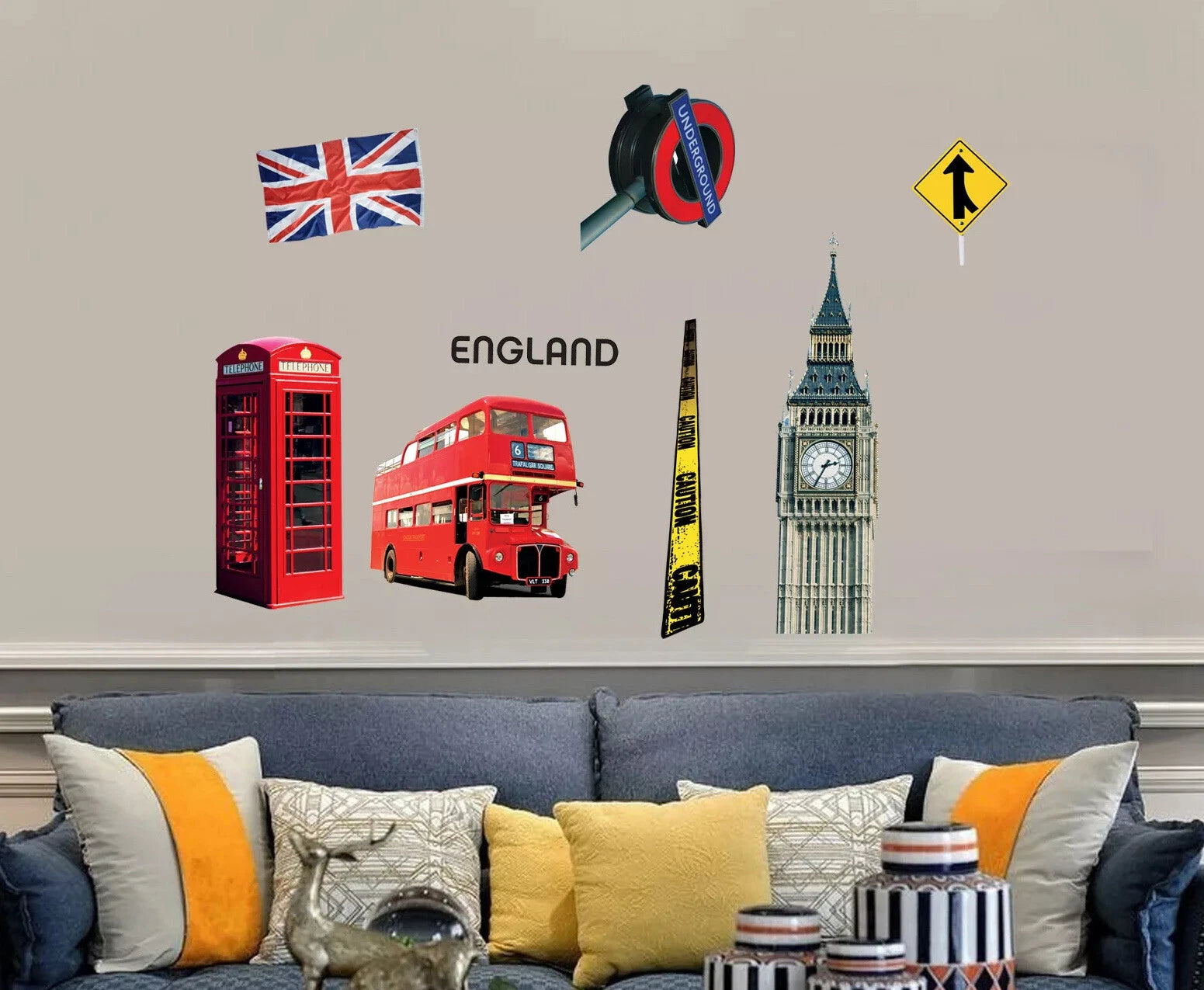Removable Vinyl Wall Decal England London British Sticker Home Room DIY Decor size 50x70cm Ncs002