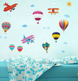 Hot air balloon, Airplanes Removable Wall Sticker size 45x60 ay622