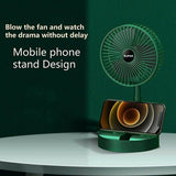 Telescopic Folding Fan Summer Silent Desktop Retractable Fan for Office Bedroom School USB Ventilator (Electric Usb Operated) (random color)