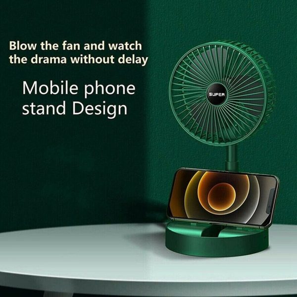 Telescopic Folding Fan Summer Silent Desktop Retractable Fan for Office Bedroom School USB Ventilator (Electric Usb Operated) (random color)