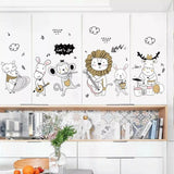 Animal Music Band Lion monkey wall stickers decals children bedroom kindergarden size 50x70  sk7177