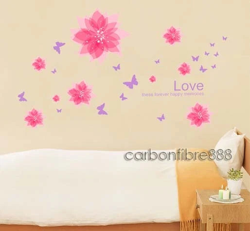 Flowers Blowing Wall Sticker  size 50x70 dm570077