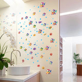 Underwater World Small Fish Wall Sticker Children Room Mural Decal Home Decor size 50x70 sk6019
