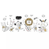 Animal Music Band Lion monkey wall stickers decals children bedroom kindergarden size 50x70  sk7177