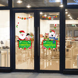 2X Christmas Sticker Xmas Window Door Santa Claus Home Glass Decals Party
