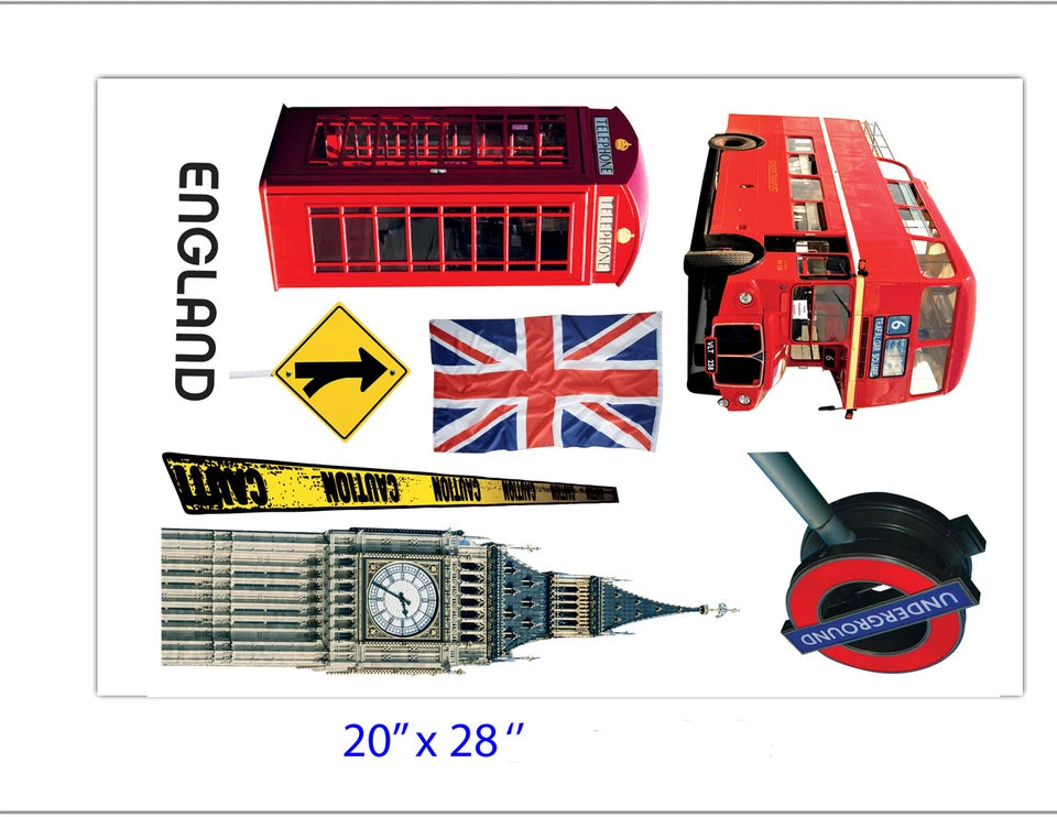 Removable Vinyl Wall Decal England London British Sticker Home Room DIY Decor size 50x70cm Ncs002