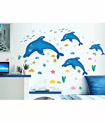 Ay6044  Wall Sticker Star Fish Underwater Creature Poster For Kids Room