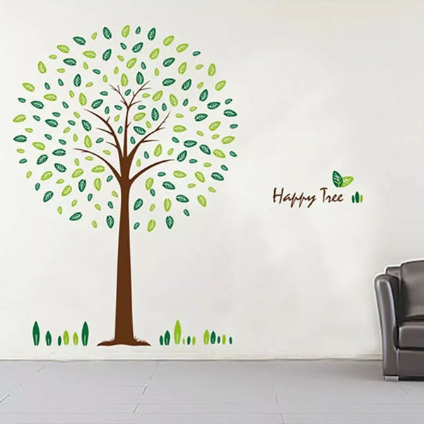 Jm8212 Large Tree Wall Decals Wall Stickers Happy tree Cute wall sticker ,