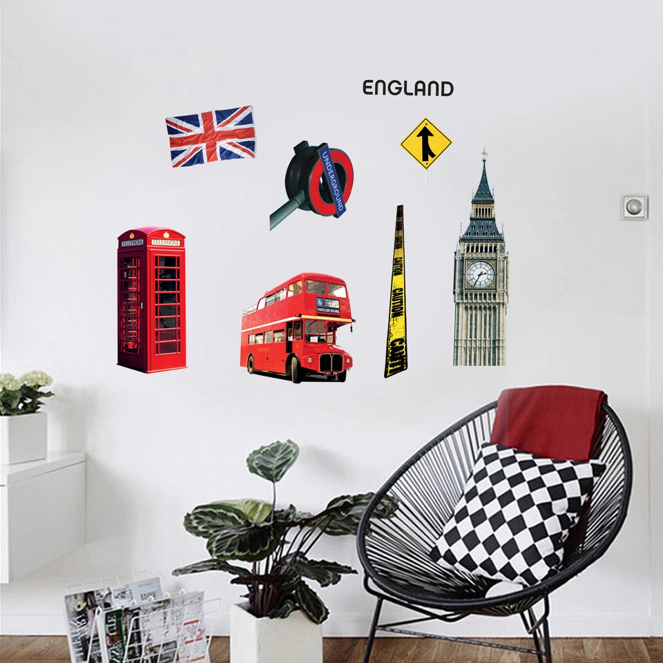 Removable Vinyl Wall Decal England London British Sticker Home Room DIY Decor size 50x70cm Ncs002