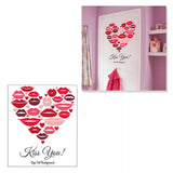 Romantic Red Lips Wall Stickers, Wedding Decoration, Decal, Living Room, Home Decor, Self-adhesive Wallpaper, Valentine's Day Mural size 50x70 sk6056
