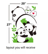 Jm8317 Panda Happy baby Pattern Removable Wall Stickers Decal Kids Home Decor USA