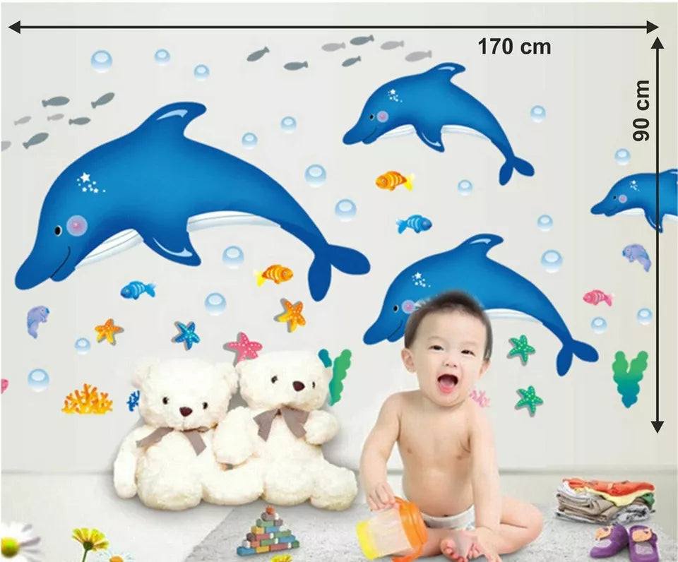 Ay6044  Wall Sticker Star Fish Underwater Creature Poster For Kids Room